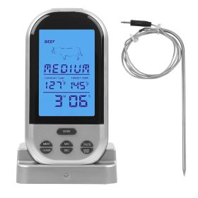 gadiMounTEK Digital Meat Thermometer W/Backlit LCD 98ft/30m Remote Monitoring Timer Alarm For BBQ Oven Grill Smoker Kitchen Outdoor Use