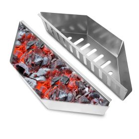 gr2 Pack Charcoal Baskets Char Holders BBQ Charcoal Grill Basket Holders Compatible with 22In Weber Charcoal Grills and Other Similar Sized Models