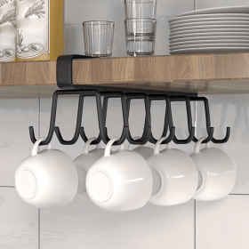 Double row hooks - for storing water cups and mugs, suitable for kitchens - a space saving organizing tool - easy to use