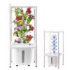 Hydroponic Growing System with Grow Light, 30 Pods Vertical 6 Tiers Hydroponic Tower, Home Hydronic Garden with Water Pump