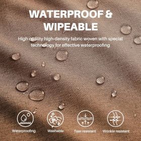 Textured Linen Table Cloth for Rectangle Table - Coffee Tablecloths Rectangular Waterproof Wrinkle Free Wipeable Dining Table Cover for Spring Wedding