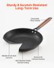 Cast Iron Skillet, 3-Piece Frying Pan Set (8, 10, 12 in), Nonstick Skillets with Detachable Wood Handle, Pre-Seasoned Chef's Pan