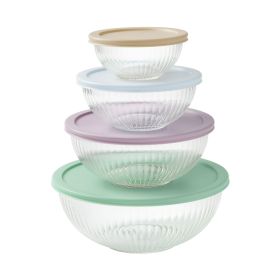 8-Piece Glass Mixing Bowl Set