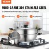 Steamer Pot, 11in/28cm Steamer Pot for Cooking with 3QT Stock Pot and Vegetable Steamer