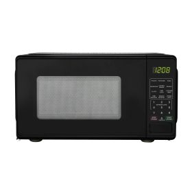 0.7 Cu ft Countertop Microwave Oven, 700 Watts, Black