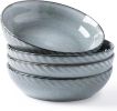 8.5'' Large Pasta Bowls, 38 Ounce Stoneware Salad Bowls for Kitchen, Ceramic Serving Bowls With Textured Pattern for Pasta,Fruit, Stews,Noodle