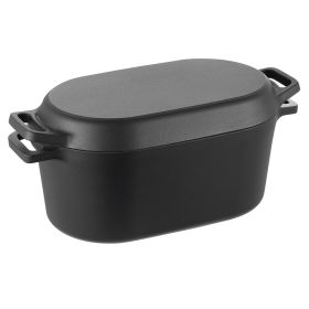Enameled Cast Iron Dutch Oven, 3.5 Quart Pot with Lid and Dual Handles, Heavy-Duty Durable Cookware Pan, Oven Induction Compatible up to 500Fahrenheit
