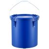 Fryer Grease Bucket, 6 Gal Oil Disposal Caddy Carbon Steel Fryer Oil Bucket with Rust-Proof Coating, Oil Transport Container with Lid, Lock Clips