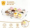12 Count Cupcake Containers, 20 Pack Stackable Cupcake Carrier with 250 Pack Cupcake Liners, Plastic Cupcake Boxes Holders