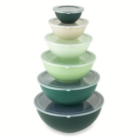 12-Piece Nesting Mixing Bowl Set - Green