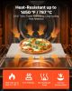 Pizza Stone, 15 x 12 in Rectangular Cordierite Pizza Stone, Extra Large Baking-Stone with Scraper, 0.6 in Thick Heat-Resistant Cordierite