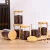 6 PCS glass storage jars for storing coffee, candies, seasonings, and tea leaves