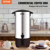 Commercial Coffee Urn, 50 Cups Stainless Steel Large Coffee Dispenser, 1000W 110V Electric Coffee Maker Urn For Quick Brewing