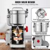750g Electric Grain Mill Grinder, High Speed 2000W Commercial Spice Grinders, Stainless Steel Pulverizer Powder Machine
