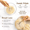 The bread proofing kit includes a 9-inch round and a 10-inch oval proofing basket, and a set of baking tools including a bread knife, dough scraper