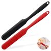 Silicone Jar Scraper with Long Handle, Jam Spreader for Peanut Butter, Kitchen Spatula for Baking and Cake Icing, Small Silicone Spatula, 2Pcs