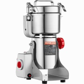 750g Electric Grain Mill Grinder, High Speed 2000W Commercial Spice Grinders, Stainless Steel Pulverizer Powder Machine