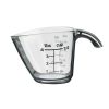 (4 pack) 1/4C Plastic Mini Measuring Cup, Black/Transparent