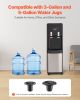Top Loading Water Cooler Dispenser, Hot and Cold Water Dispenser for 3 or 5 Gallons Bottles, Sturdy Stainless Steel and Child Security Lock