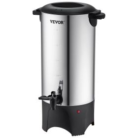 Commercial Coffee Urn, 50 Cups Stainless Steel Large Coffee Dispenser, 1000W 110V Electric Coffee Maker Urn For Quick Brewing